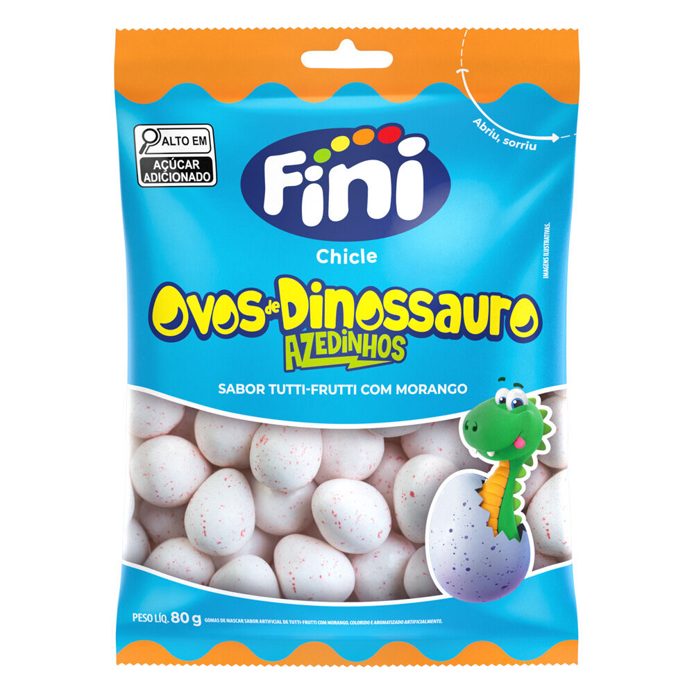 CHICL.FINI OVOS DINOSSAURO AZED 80G UN