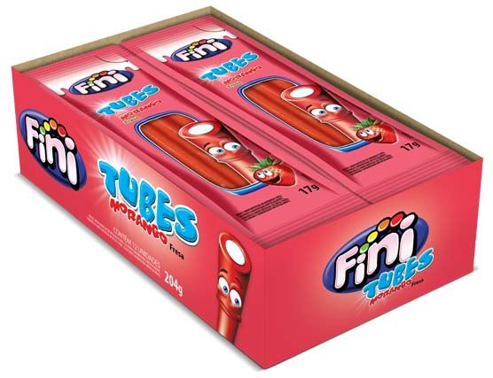 BALA GEL TUBES DP 12X15GR FINI MORANGO