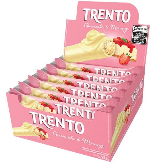 CHOC.TRENTO 16X29G CHEES.MORANGO