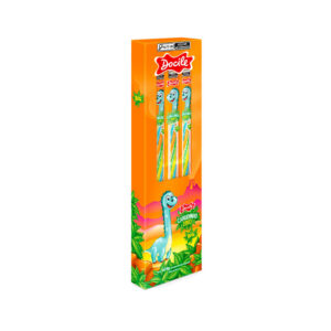 BALA REGALIZ FORMATO DE CANUDINHO TWIST COLOR MORANGO CITRICO DINO BIG 6dpX24unX26g