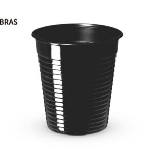 COPO PLAST 200 ML PRETO C 08 UN