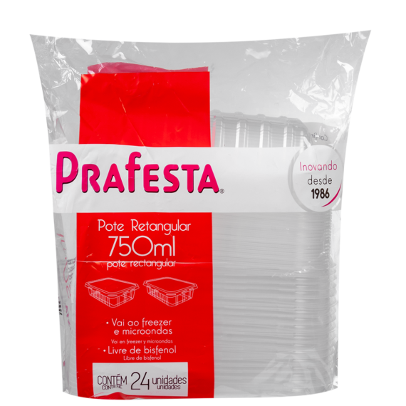 POTE RETANGULAR PRAFESTA 750ML