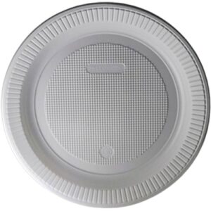 PRATO PLASTICO GRANDE BRANCO 21 CM C 10 UN