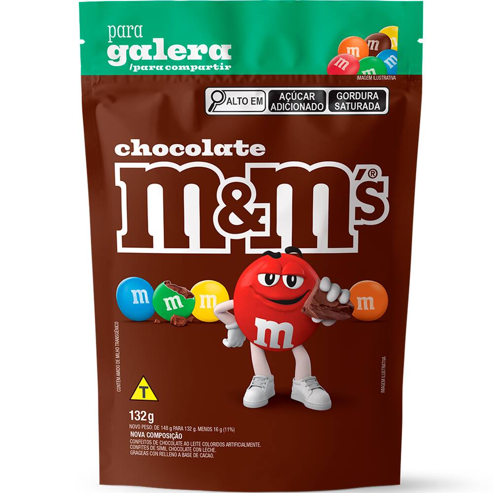 CHOC M&MS 132G AO LEITE