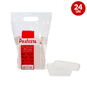 POTE RETANGULAR PRAFESTA 250ML