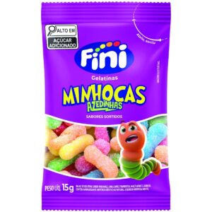 BALA GEL MINHOCAS CITRICAS 35GR FINI MIX FRUTAS UN