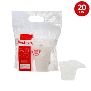 POTE QUADRADO PRAFESTA 250ML