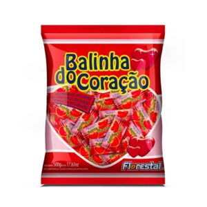 BALA CORACAO 500G MORANGO