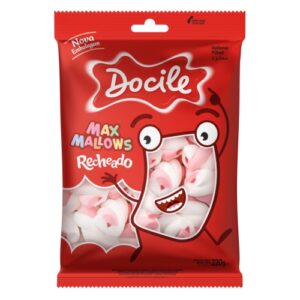 MARSHMALLOW RECHEADO ROSA/BRANCO DOCILE PCT