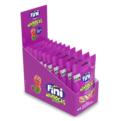 BALA GEL MINHOCAS CITRICAS 35GR FINI MIX FRUTAS DP0010UN