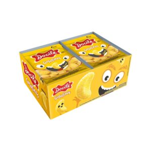 BALA DE GELATINA EM FORMATO DE MINI BANANA 12dpX12pctX15g