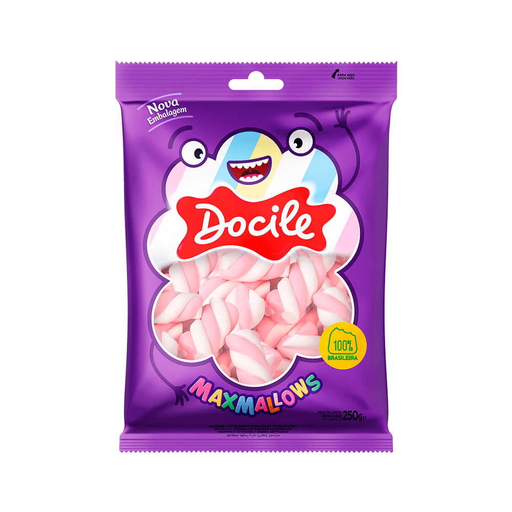 MARSHMALLOW TWIST ROSA/BRANCO BAUNILHA DOCILE PCT
