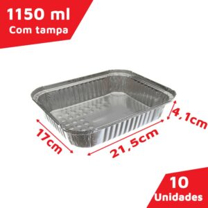 BANDEJA ALUMINIO 1150ML C/10