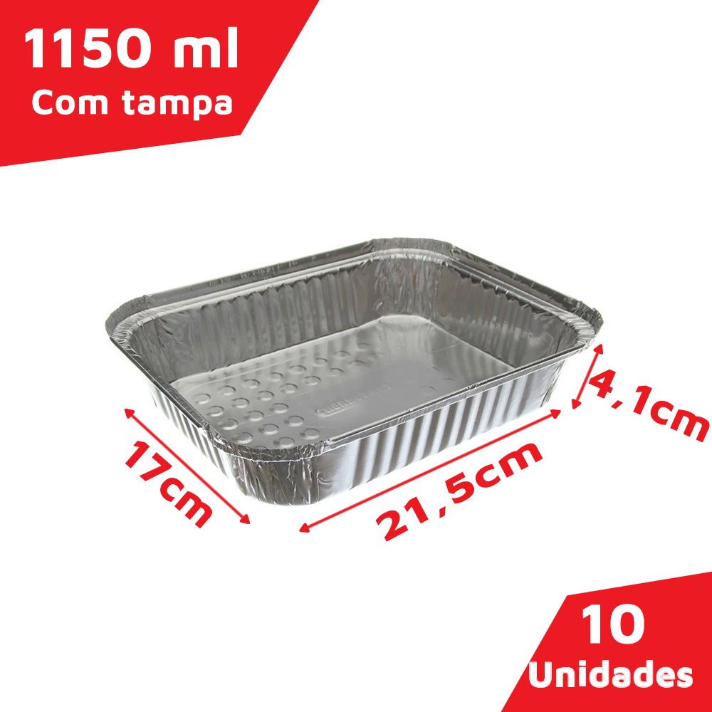 BANDEJA ALUMINIO 1150ML C/10