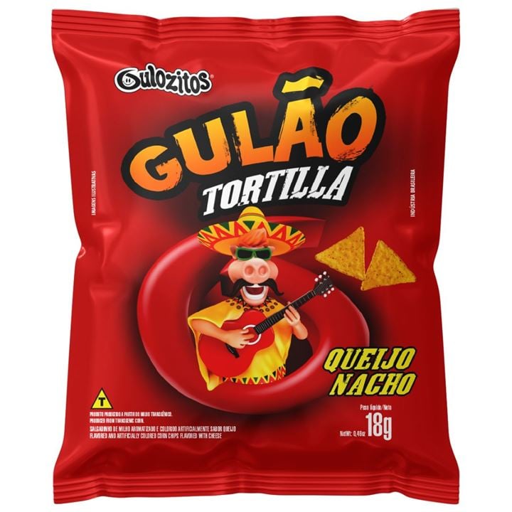 GULAO TORTILLA QUEIJO NACHO 18 X 50