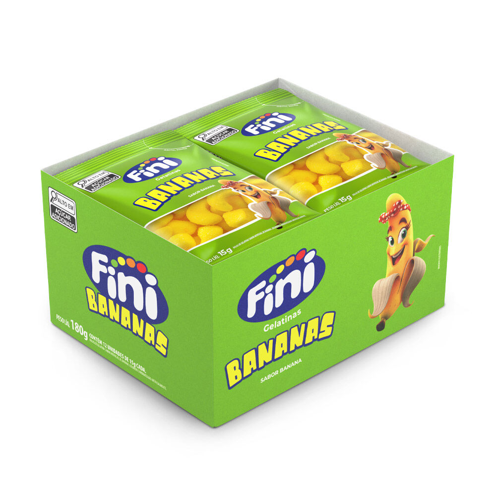BALA GEL BANANAS 12X15GR FINI DISP
