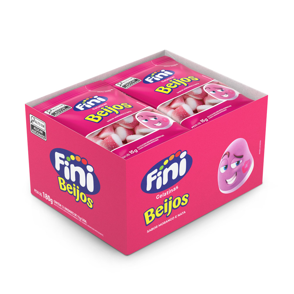 BALA GEL BEIJOS 12X15GR FINI DISP.