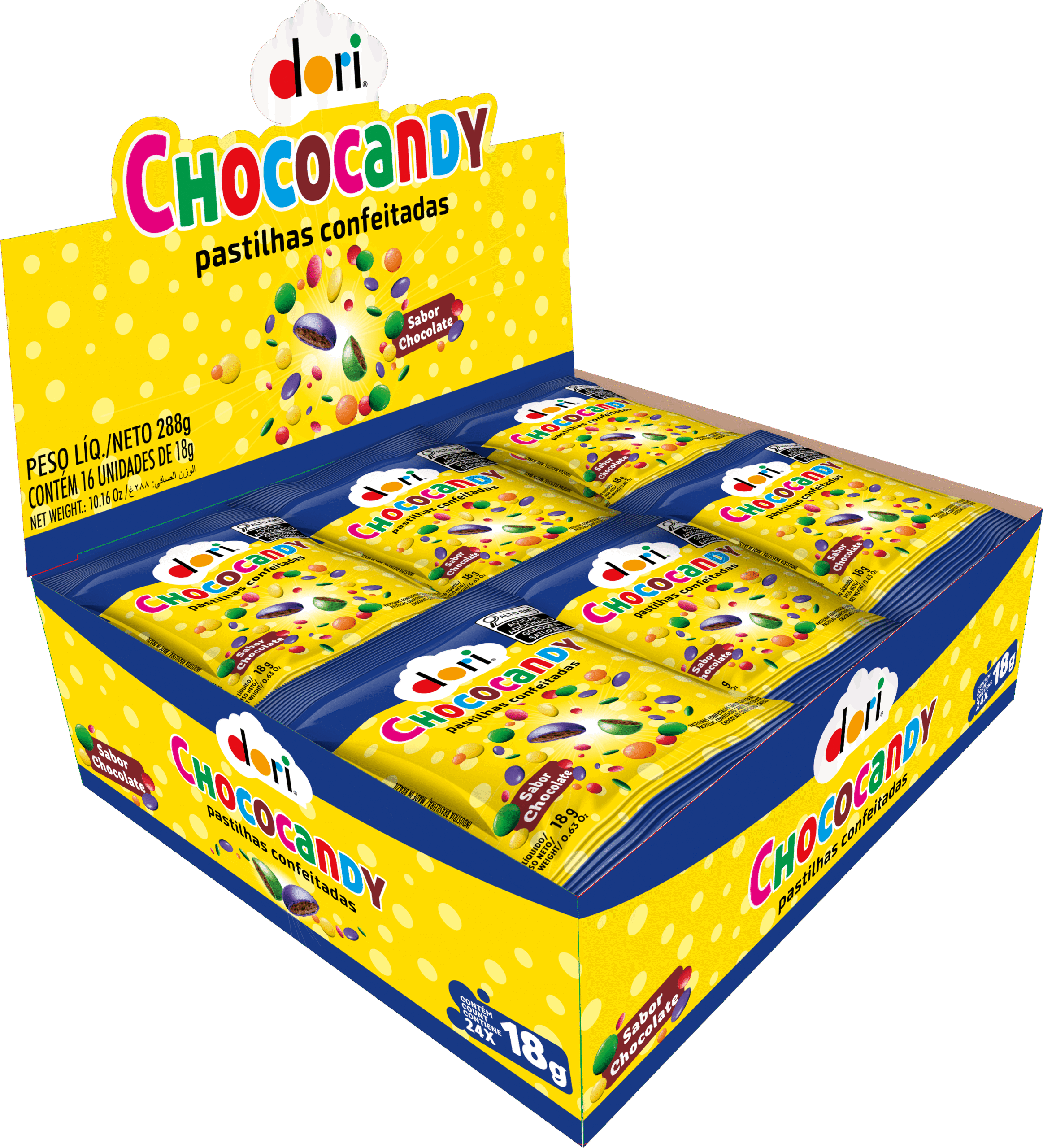 CHOCOCANDY MINI CONF COLORIDO CX24PCX18GR DORI