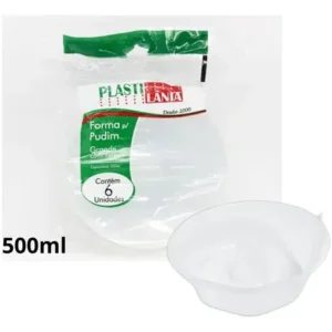 FORMA DE PUDIM PLASTILANIA C/6 500ML