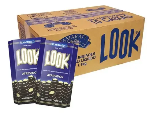 BISC WAFER LOOK ATREVIDOS DP 55GR ITAMA CHOC BCO CX0020DP CX