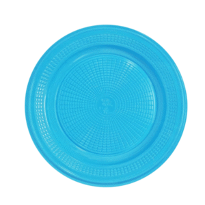 PRATO PLASTICO AZUL CLARO 15 CM C 10 UN