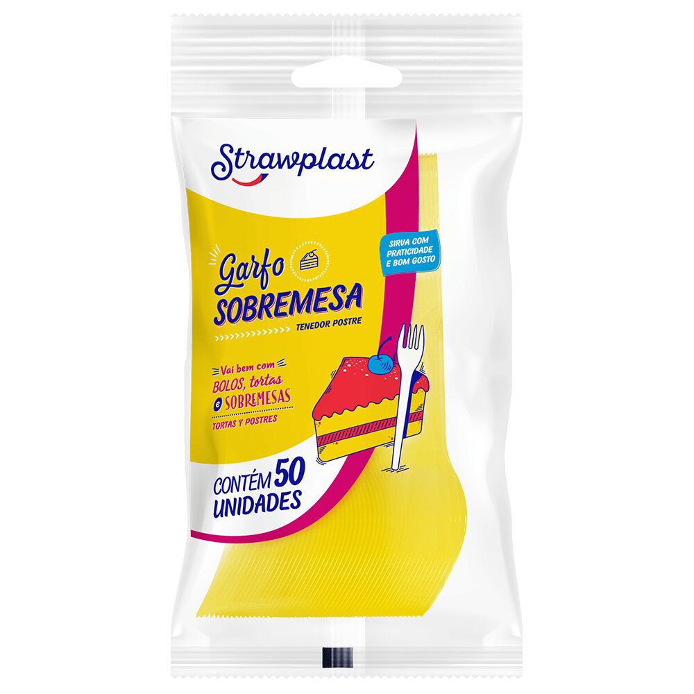 GARFO PLAST. AMARELO C/30
