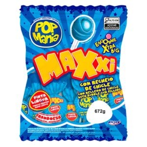PIRULITO POP MANIA MAXXI FRAMBOESA 12X24X28G