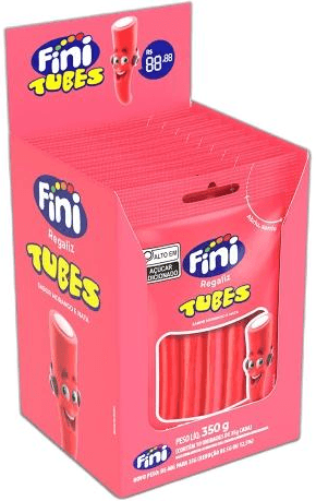 BALA GEL TUBES 35GR FINI MORANGO DP0010UN