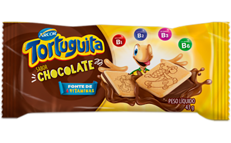BISC RECH TORTUGUITA 43GR ARCOR CHOCOLATE