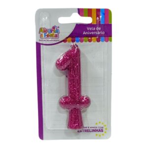 VELA ANIVERSARIO PREMIUM ROSA N 1 UN