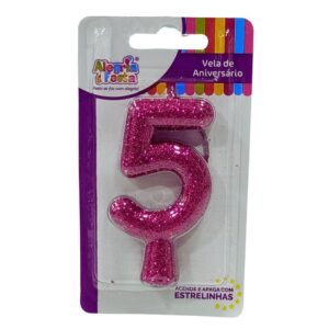 VELA ANIVERSARIO PREMIUM ROSA N 5 UN