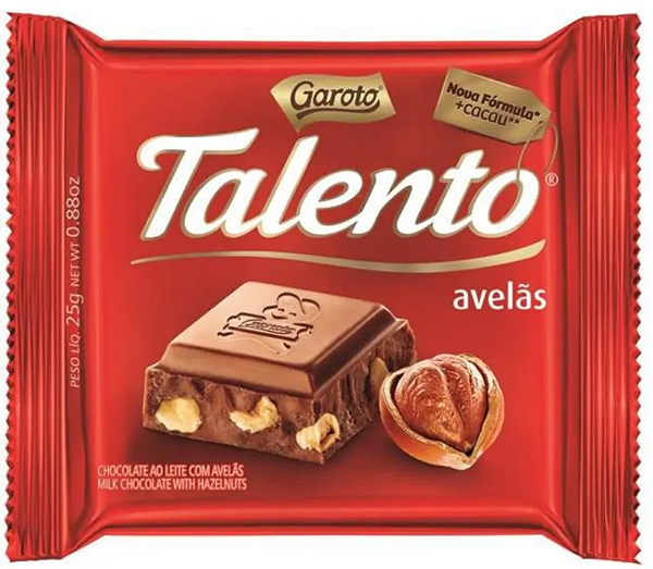 CHOC TALENTO AVELA 25G UN