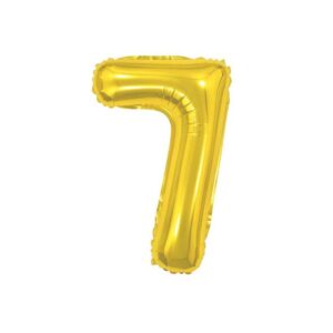 BALAO MET NUMERO 7 OURO 40 CM C 01 UN