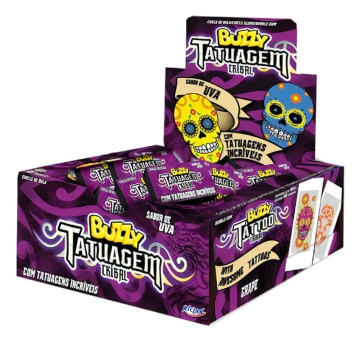 CHICLE BUZZY TRIBAL TATTOO UVA