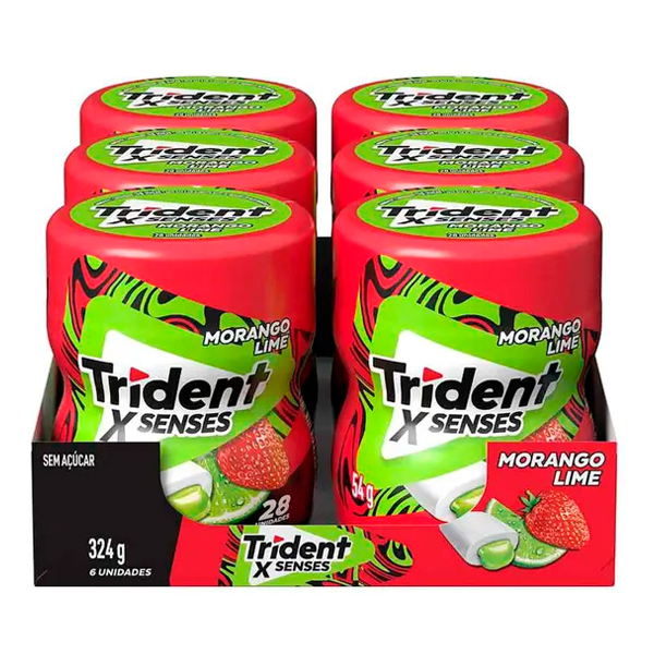 CHICLE TRIDENT X SENSES GF 54GR MONDELEZ MORANGO.LI DP0006GF