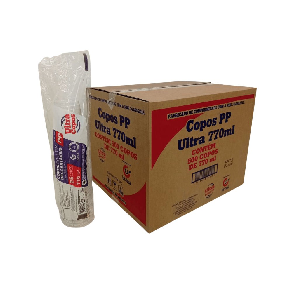 COPO ULTRA PP LISO TRANSP. 770ML CX C/500UND