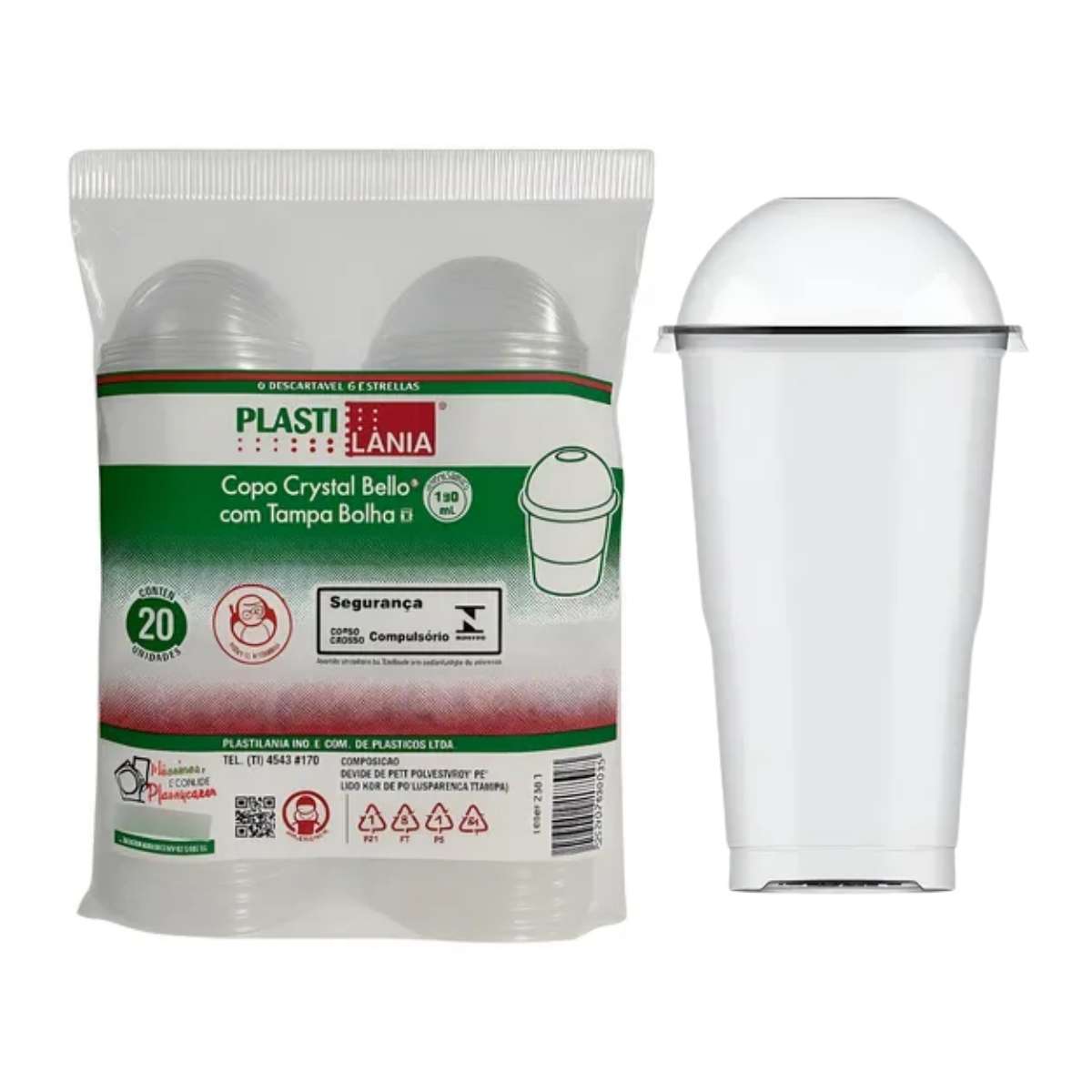 COPO TP BOLHA C/20 PLASTILANIA