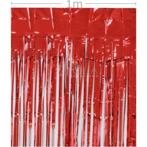 CORTINA METALIZADA VERMELHA 1 00M X 2 00M C 01 UN