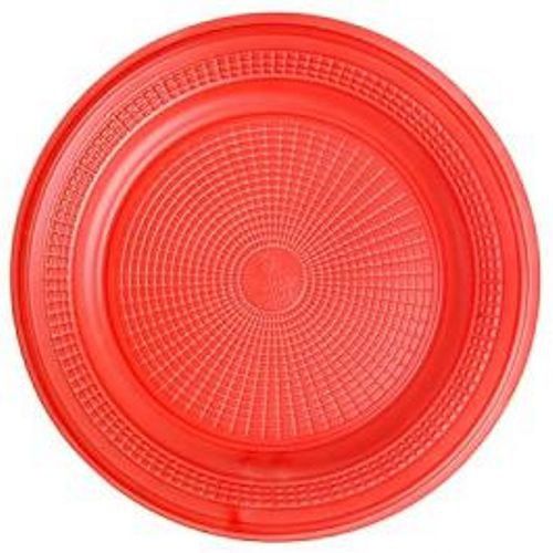 PRATO PLASTICO VERMELHO 15 CM C 10 UN