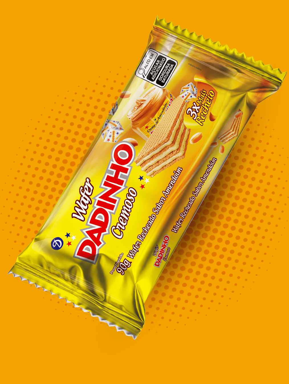 WAFFER DADINHO CREMOSO 90G