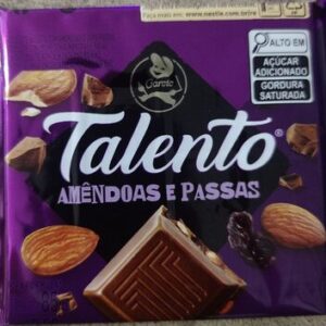 choc talento amendoas e passas