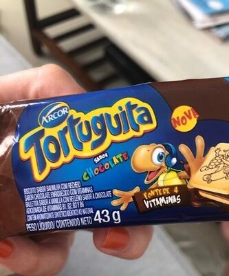 BISCOITO RECH. TORTUGUITA CHOC 43G