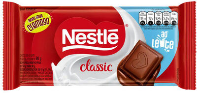 CHOC. BARRA CLASSIC AO LEITE 80G UN
