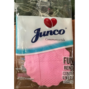 FUNDO RENDADO N 7 ROSA C 100 UN