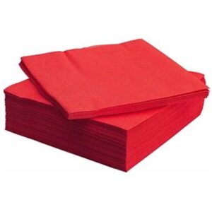 GUARDANAPO PAPEL 19 5 X 21 5CM VERMELHO C 50 UN
