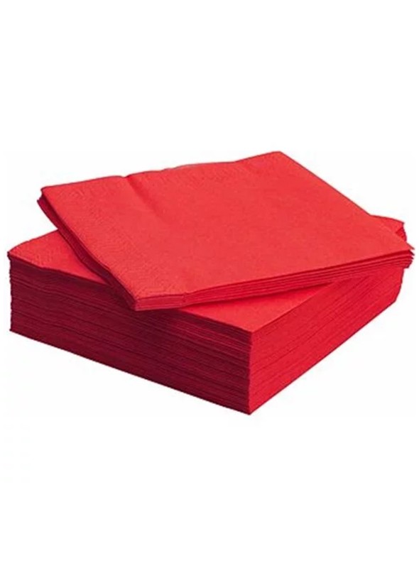GUARDANAPO PAPEL 19 5 X 21 5CM VERMELHO C 50 UN