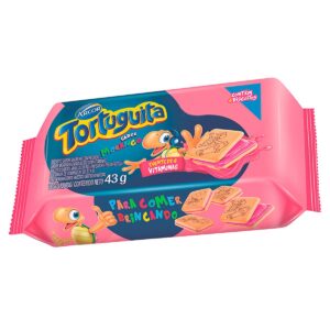 BISCOITO RECH. TORTUGUITA MORANGO 43G