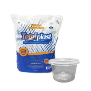 KIT POTE C/TAMPA TOTALPLAST 500ML