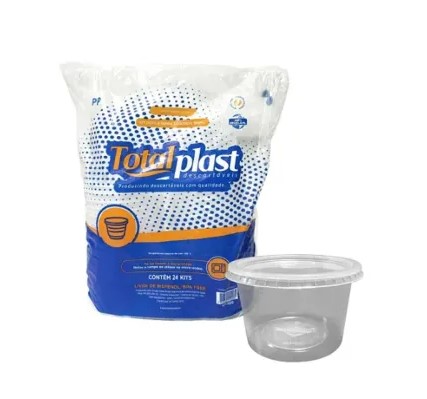 KIT POTE C/TAMPA TOTALPLAST 500ML