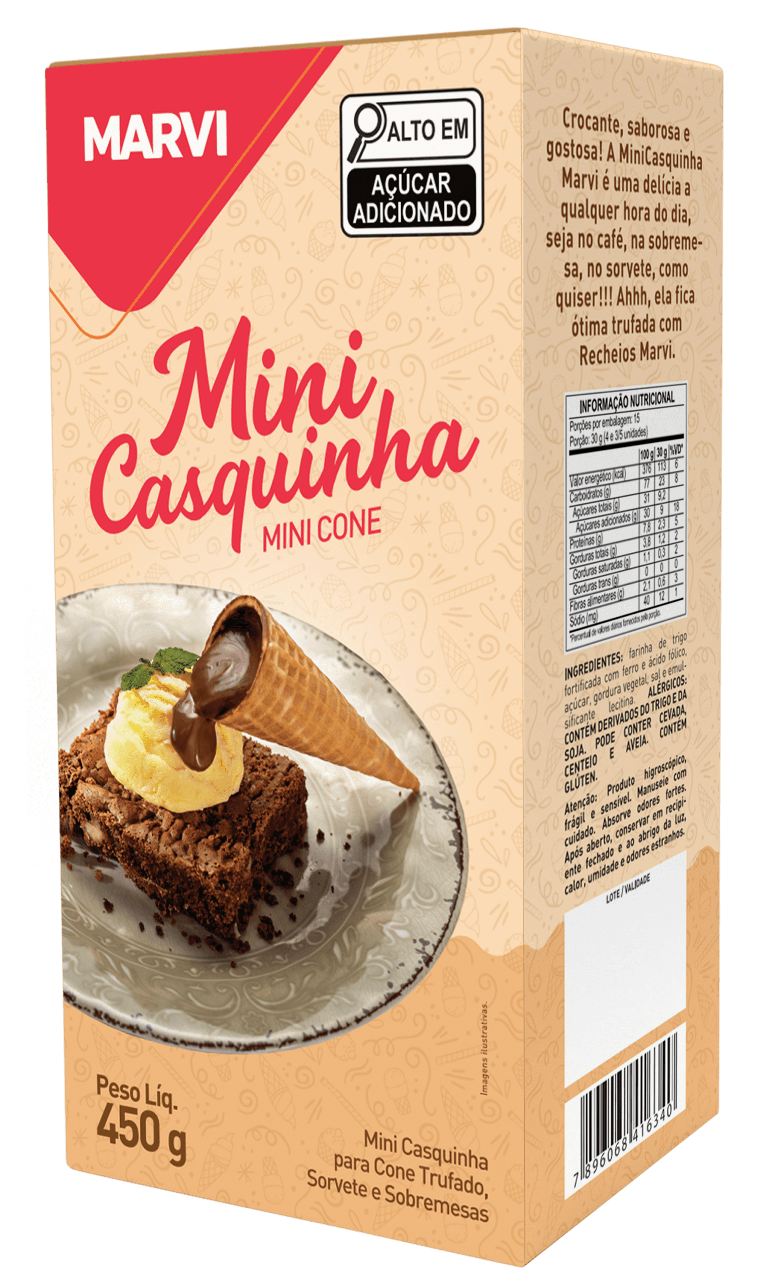 MINI CASQUINHA MARVI 450G
